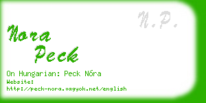 nora peck business card
