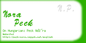 nora peck business card